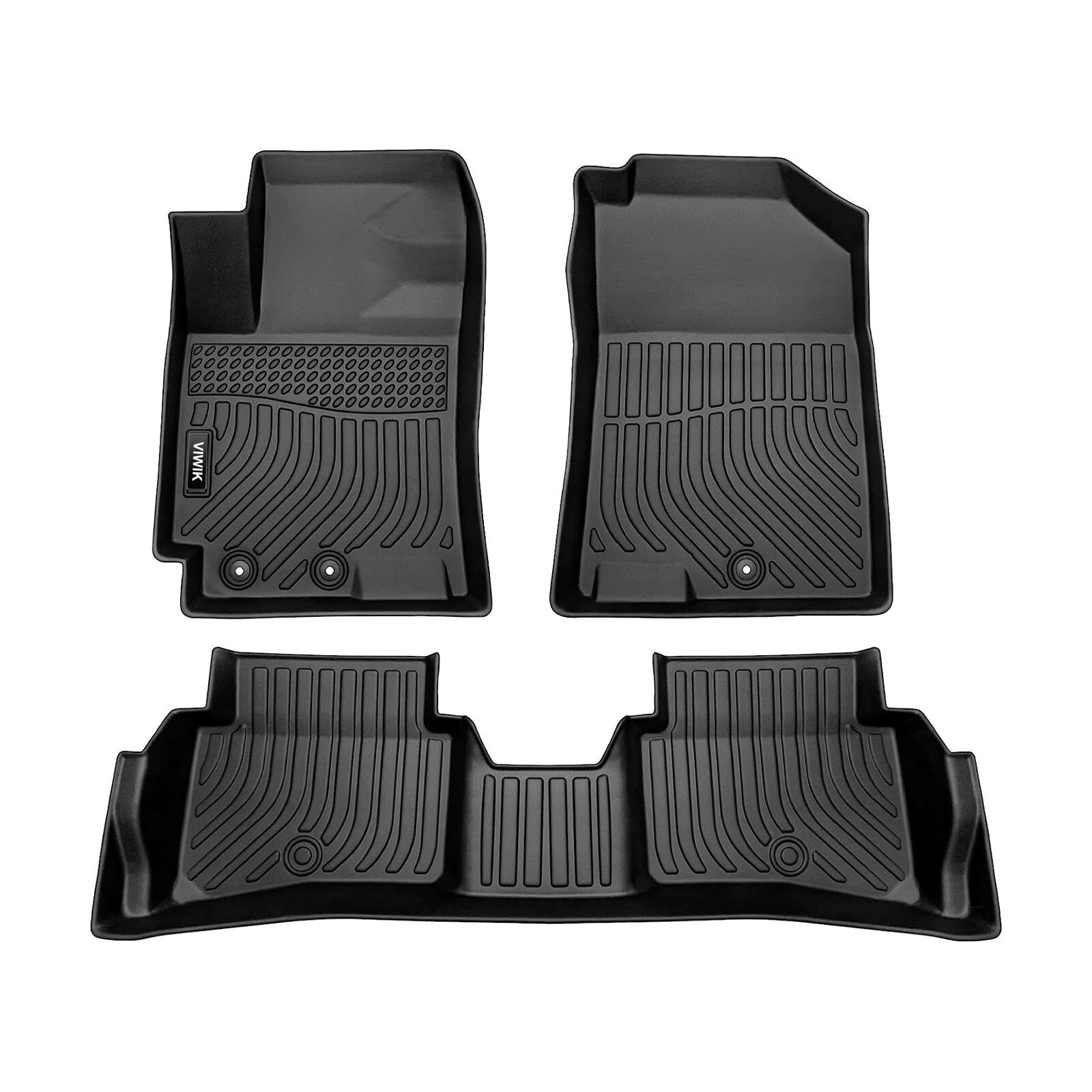Floor Mats Liner For Hyundai Accent 18-23 All Weather Molded 3D Black 3 Pcs