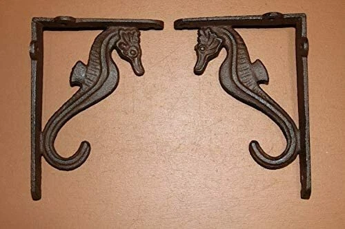 Sealife Mailbox Post Corner Corbels Accents, 6 7/8 inch Cast Iron, B-75B - Image 3 of 4