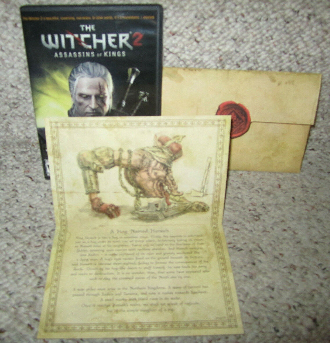 THE WITCHER 2 Assassins of Kings PC DVD-ROM Box Set Disc Perfect Condition  + Map