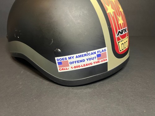 AFX FX-200S Patriotic American Flag Black Matte DOT Motorcycle Half Helmet Large - Bild 3 von 12