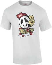 Vintage Peace Skateboarder T-Shirt