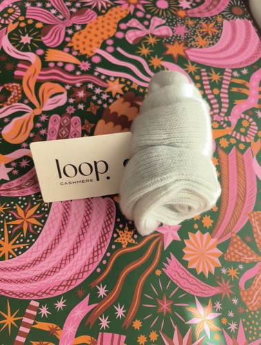Loop Super Soft Grey Cashmere Socks One Size NEW WITH TAGS RRP £70