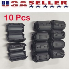 10 Pack Ferrite Beads Clip-on Ring Core RFI EMI Noise Filter Clamp Choke Coil US