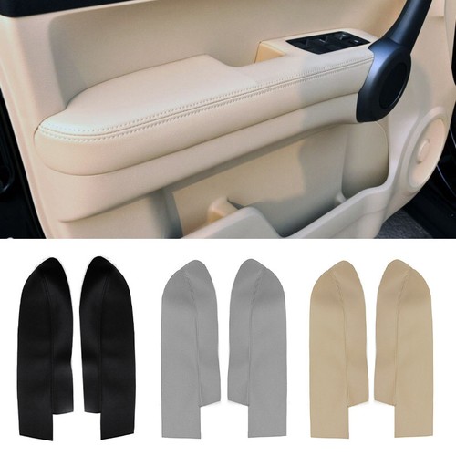 2*Front Door Panel Armrest Black Leather Cover Trim For 2007-2011 Honda CRV CR-V - Picture 10 of 10