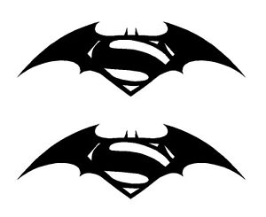 Batman Vs Superman Symbol Vinyl Decals Car Window Laptop Stickers