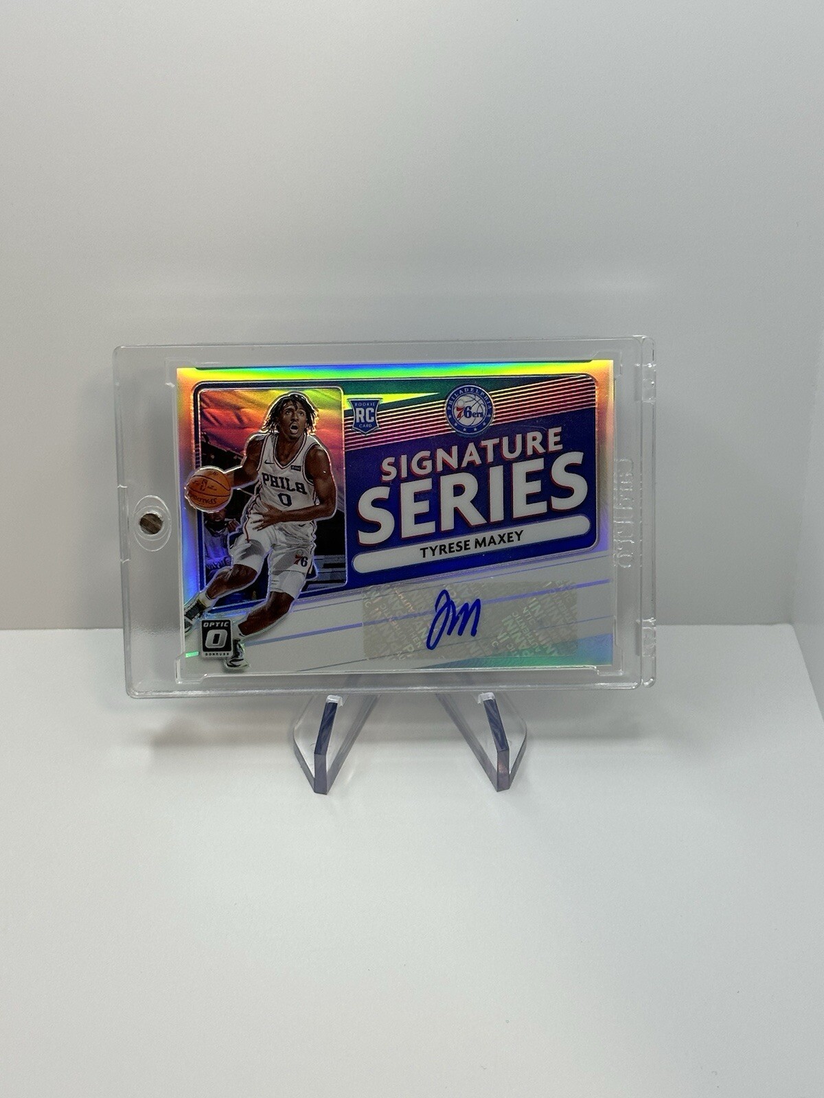 2020-21 Optic Silver HOLO Tyrese Maxey RC Auto Signature Series Rookie #SS-TYM