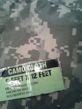 Camoflauge cloth fabric Acu military issue 5 feet by 12 feet army acu.