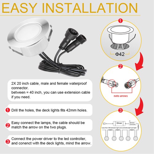 Faretto da incasso LED WIFI Bluetooth RGB/RGBW lampada esterna illuminazione terrazza spot - Foto 22 di 26