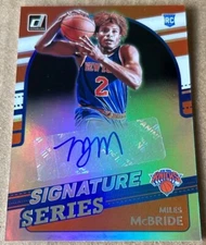 MILES McBRIDE 2021-22 PANINI DONRUSS AUTO. Rookie Card #SS-MMB  NM-MT Condition