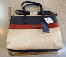 Nautica Delray Satchel Nautical Theme Bag Purse Cn2198/p02 New With Tags