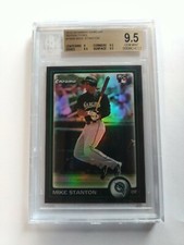 Mike Stanton 2010 Bowman Chrome Refractors RC #198B BGS 9.5 RC Marlins Rookie