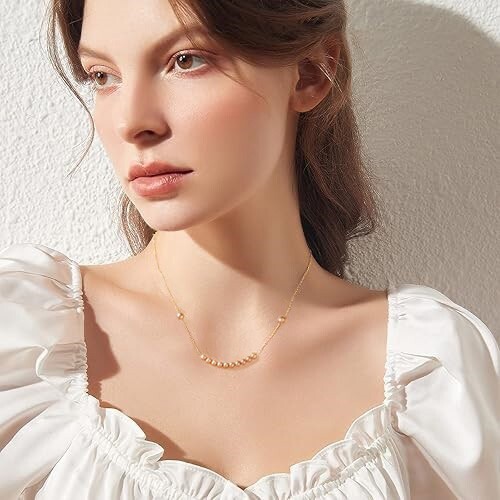 Kette Pure Gold Au 750 Perlenkette 18K mit Zertifikat Real Gold Schmuck Geschenk - Bild 2 von 9