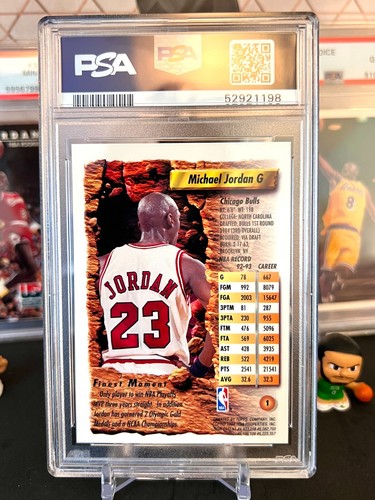 ⭐️ MICHAEL JORDAN 1993 TOPPS FINEST CHROME #1 PSA 8 NM-MT GRADED CARD 🔥 - Bild 3 von 3