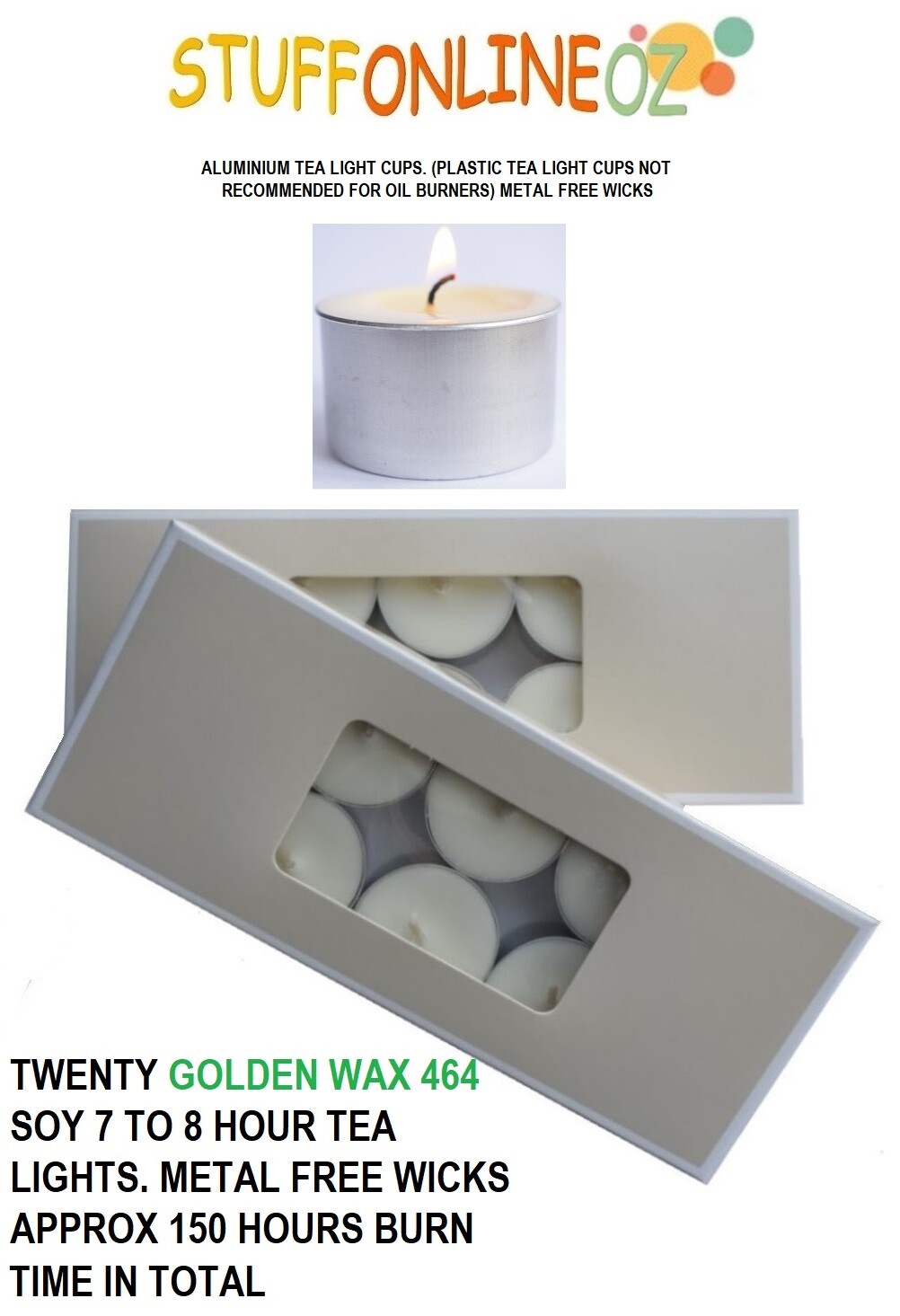 Glass Mosaic Crackle Oil Burners Tea Light Burner plus twenty Soy Tea