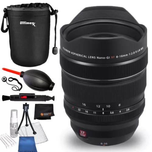 FUJIFILM XF 8-16mm f/2.8 R LM WR Lens 16591570 - 7PC Accessory Bundle