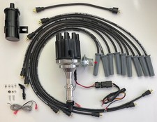 Small Cap Pontiac 389 400 455 Female Hei Distributor Black Coil 8.5mm Wires