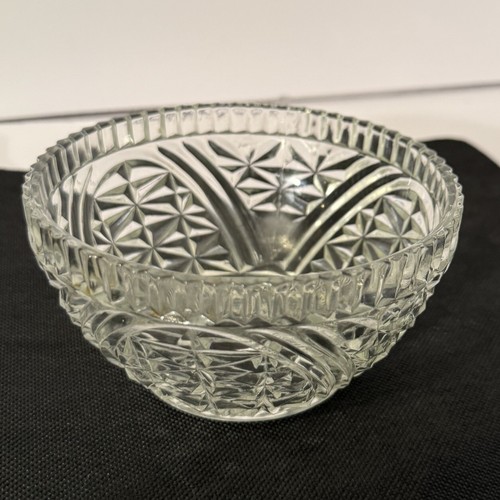 ANCHOR HOCKING -Stars & Bars Clear- 5" Round Bowl. Vintage - Picture 8 of 13