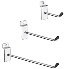 30 Pack Slatwall Hooks, Heavy Duty Slat Board Hooks Hanger Silver Slatwall 