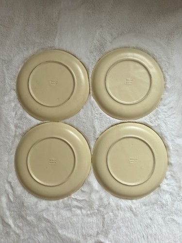 Vintage MCM Handmade Pottery Glazed Fondu Plates Set Of 4 - Bild 2 von 9