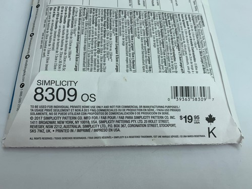 Simplicity Sewing Pattern 8309 One Size Organizers, Wall Organizer, Bin UNCUT - Picture 6 of 10