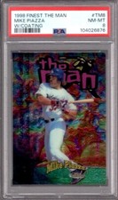 MIKE PIAZZA 1998 Topps Finest The Man #TM8 PSA 8 Mint w/ Coating #357/500
