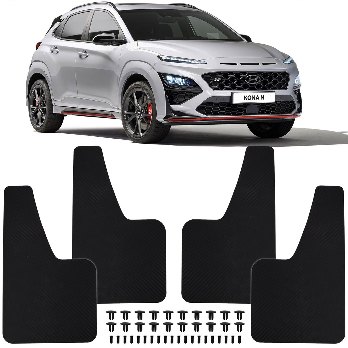 CARBON FIBRE RALLY FLAPS SHORTIEZ | HYUNDAI KONA N | N-LINE CARBON FIBRE RALLY FLAPS SHORTIEZ | HYUNDAI KONA N | N-LINE