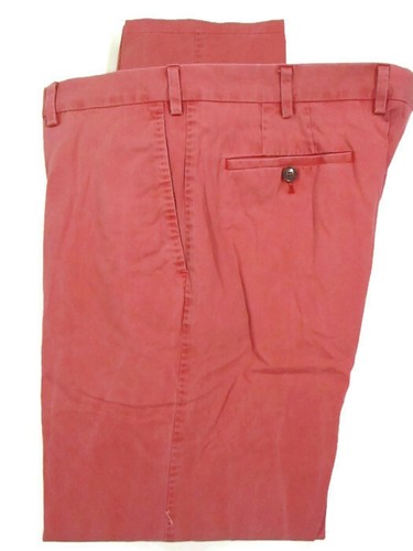 Suit Supply Mens Red Flat Front Cotton Chino 36x31