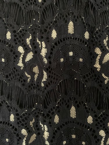 SIZE 14 DRESS JOE BROWNS BLACK & GOLD LINED LACEY DRESS CAP SLEEVES PERFECT - Picture 2 of 5
