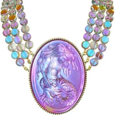 Kirks Folly Mystic Lorelei Mermaid Wild Freedom Necklace goldtone/ mystic iridis