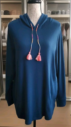 Bell By Kim Gravel Blue Hoodie Women's 1X Bracelet Ties NEW - Picture 6 of 10