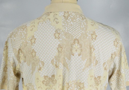 Daniel Cremieux Collection Men's Size L Print Polo Shirt Beige Tan White - Picture 8 of 10