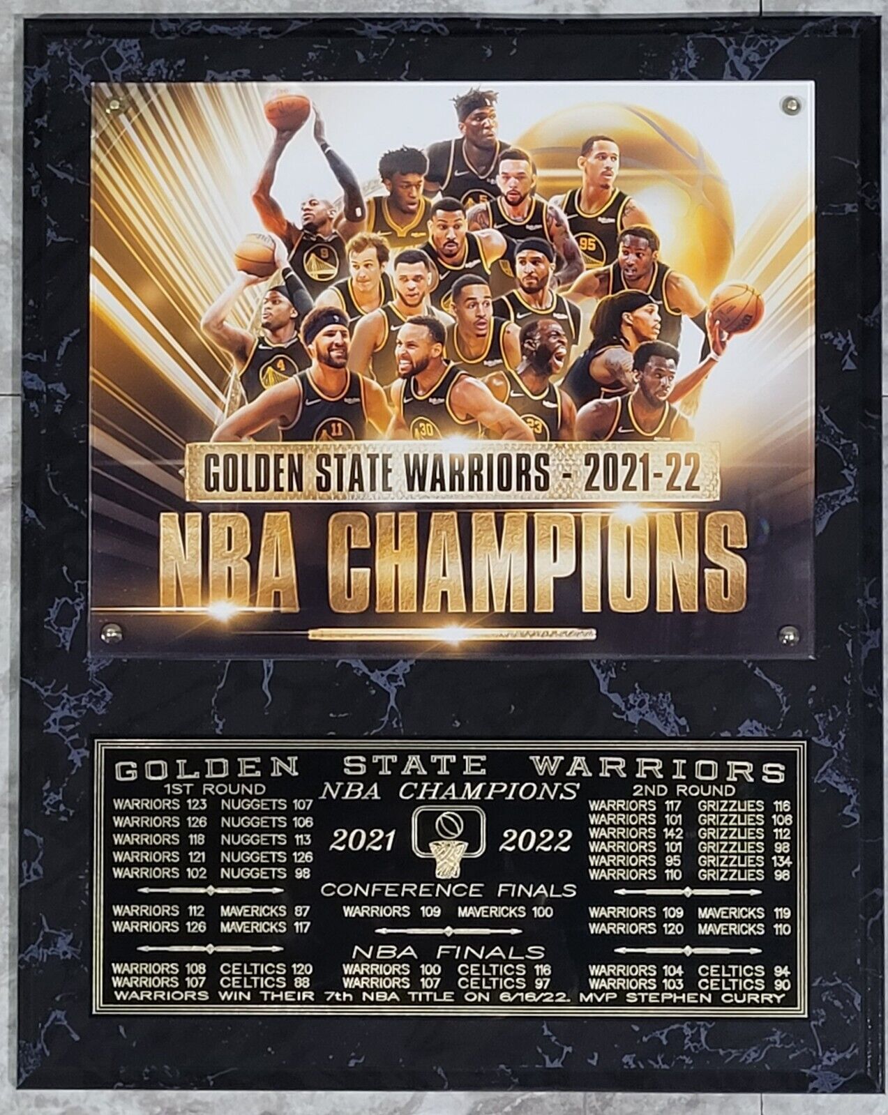 Golden State Warriors 2022 NBA Champions Sign - 11'' x 17'' – Sports Fanz