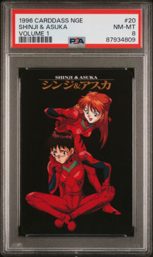 Shinji & Asuka #20 Neon Genesis Evangelion 1996 Carddass Vol 1 PSA 8 - Picture 1 of 2