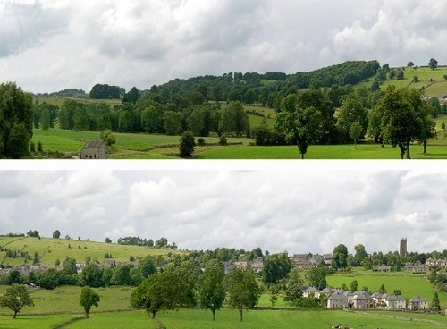 ID 203A Backscenes 00 Gauge Village Photo 10' in 2 x 15" x 60" Rolls in Tube T48 - Picture 1 of 17