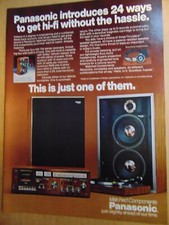 1977 PANASONIC Matched Components Tape Players Speakers vintage art print ad
