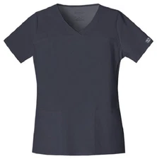Cherokee Workwear Scrubs Women's V-Neck Scrub Top 4727 Pewter PWTW