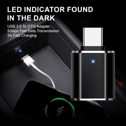Adaptador convertidor Fit Google Pixel 8a 7a 8 7 6 Pro 5 4 LED tipo C macho a USB A - Imagen 6 de 9