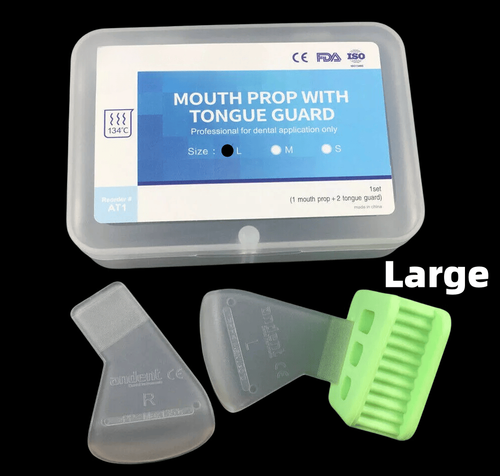 L/M/S Retractor de mejillas dental Bloque de mordida Abridor de utilería bucal con juego de protector de lengua - Imagen 11 de 11