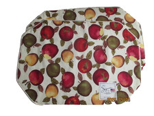 Vintage 2 Placemats Suzanne Lined Cotton APPLES 17" x 12" New with Tag USA Made