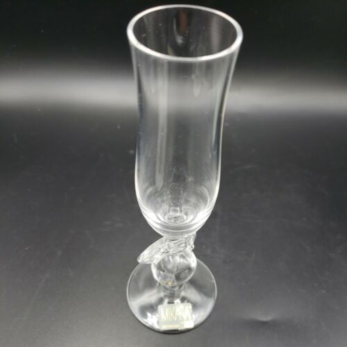 Mikasa Crystal Champagne Flute Glass Apple Leaves Stem Fluted Germany Cordial - Picture 3 of 11