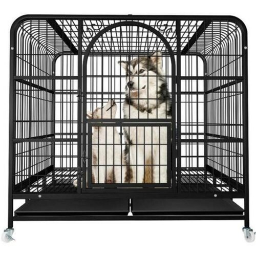 Dog Cage Crate Large Kennel Pet Cage Cat Puppy Metal Cage 36" Playpen 4 Rounds - Picture 6 of 13