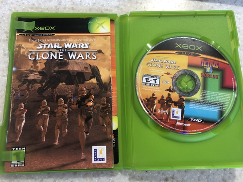 STAR WARS THE CLONE WARS X-BOX XBOX DISCO JUEGO COMPLETO, MANUAL Y FUNDA NES HQ - Imagen 2 de 2