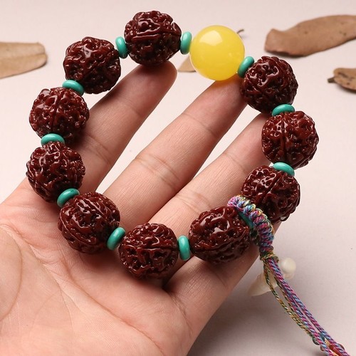 Nepal Bodhi Rocailles Armband große Perlen Jade wie Gebet Mala Perlen Unisex Schmuck - Bild 11 von 12