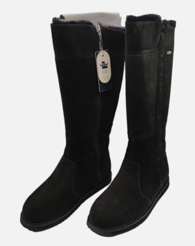 Emu Australia Moonta Womens Charcoal Waterproof Boots Zip Up Size 4 uk New