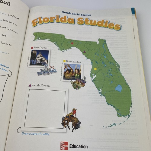 Florida Social Studies Grade 4 Paperback Workbook McGraw Hill Homeschooling NEW - Picture 7 of 24