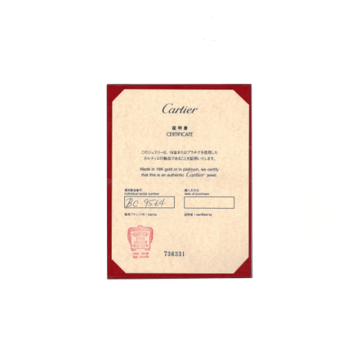 Auth Cartier Ring Love Wedding Band EU61 18K 750 Rose Gold - Picture 5 of 5