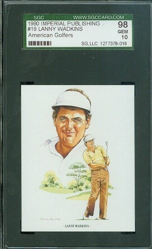 1990 IMPERIAL PUBLISHING # 19 LANNY WADKINS SGC-10 SOLO FINEST GRADED. - Picture 1 of 2