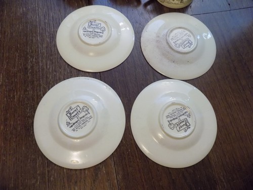 Vtg Bucks County Royal Sebring Cup & Saucer Lot 4 Folk Art Farm Scene PA Dutch - Picture 15 of 18