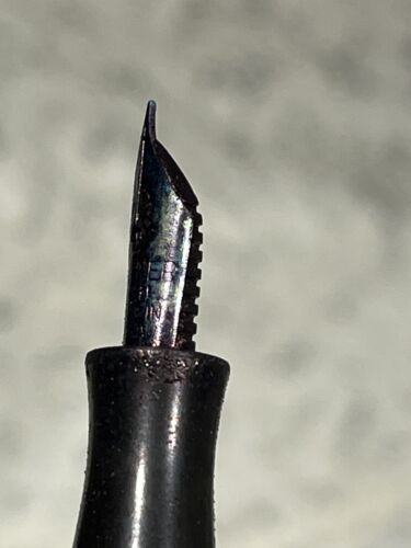 Antique Geo. S. Parker Black Fountain Pen w/ Gold Band - Picture 3 of 13