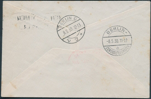 Catapult 1930 Germany Airmail Cover Sea Post SS Bremen Berlin Ship to Shore/ 683 - Picture 2 of 2